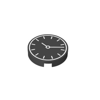 2x2 1/3 rund flach, Uhr