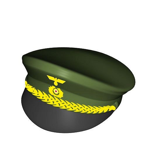 Czapka oficerska z daszkiem, nadruk - fot. 7