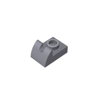 1,5x1 1/3 seitlich gerundeter Block mit Loch