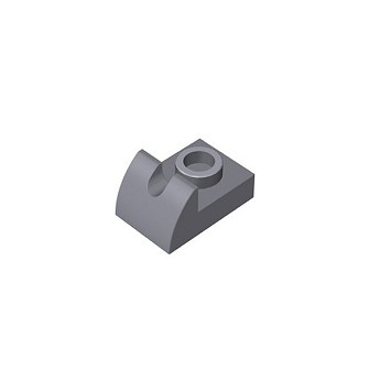 1,5x1 1/3 seitlich gerundeter Block mit Loch