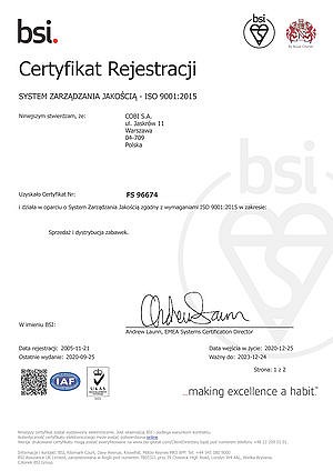 Certyfikat Rejestracji