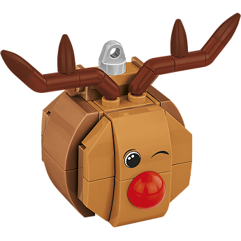 Christbaumschmuck  - Rentier mit der roten Nase