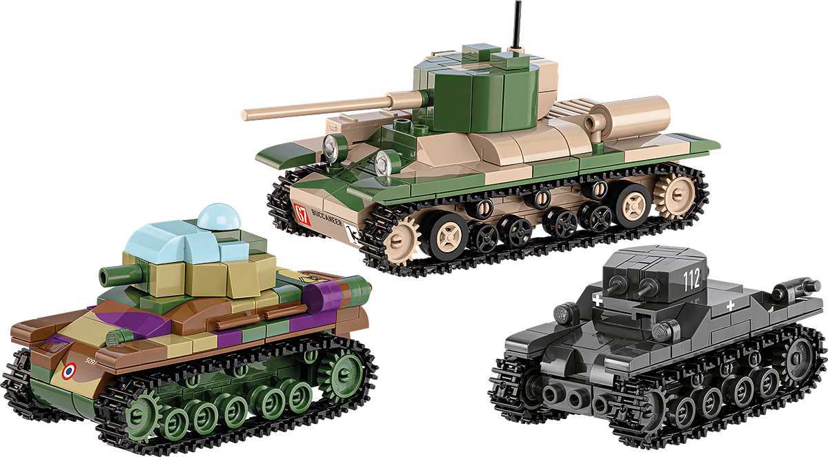 Renault R35 - Valentine IX - Panzer I