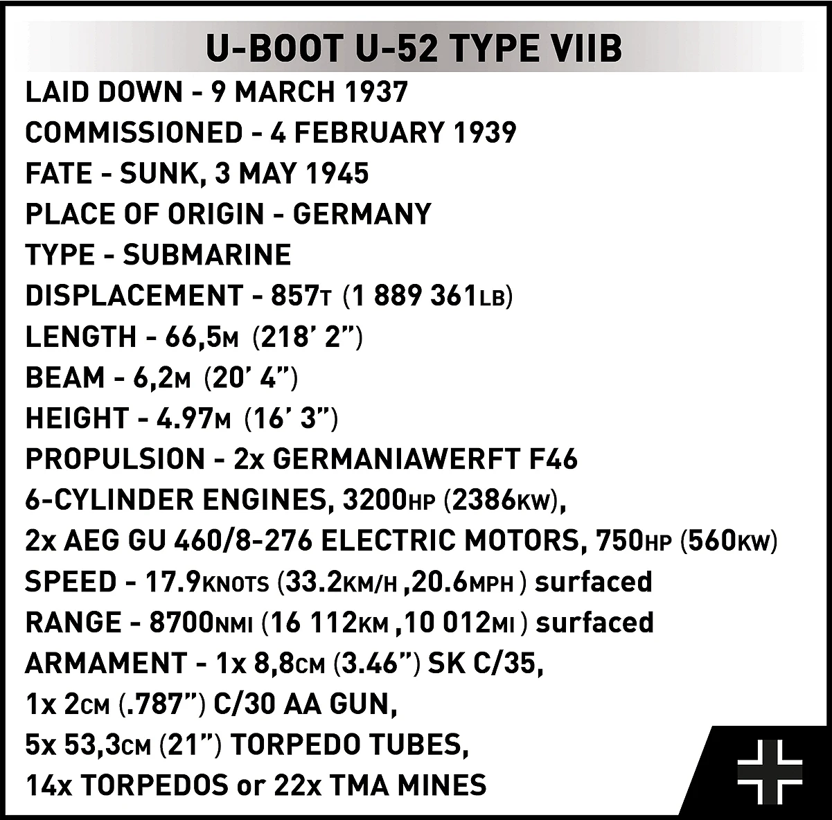 U-Boot U-52 (Type VIIB) - fot. 12