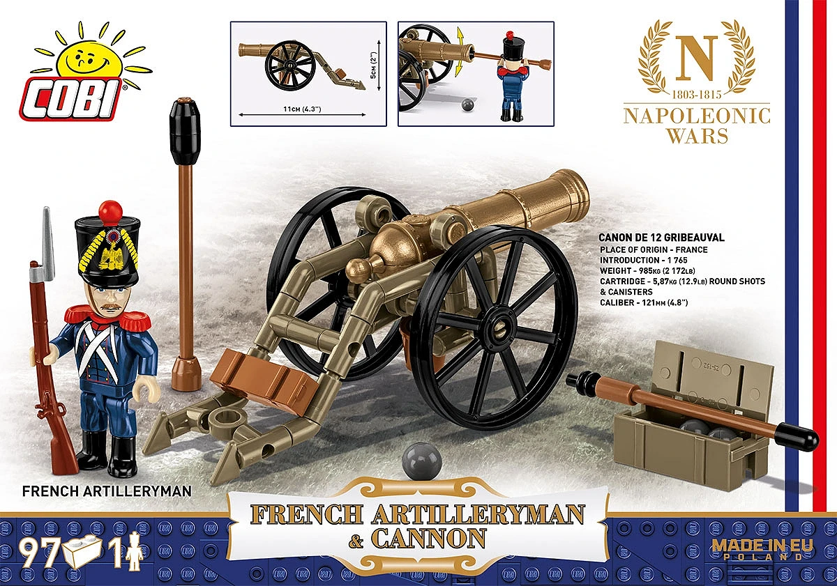 Francuski artylerzysta z armatą - fot. 4