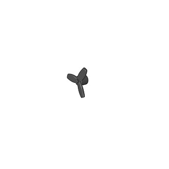 Flugzeugpropeller 1:300, schwarz
