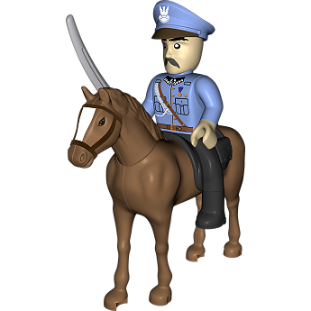 Marschall Piłsudski auf seiner Stute Kasztanka